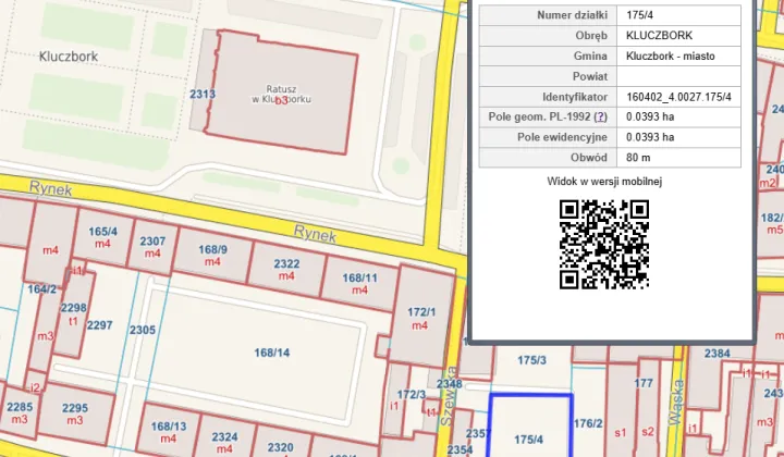 Działka budowlana Kluczbork Centrum, ul. Damrota