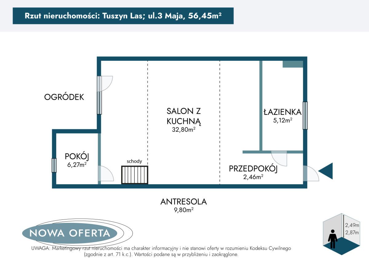 Mieszkanie 3-pokojowe Tuszyn Tuszyn-Las, os. 3 Maja. Zdjęcie 33