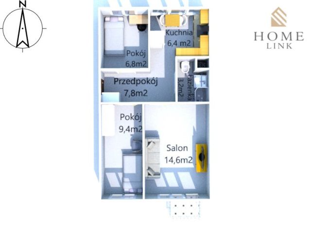 Mieszkanie 3-pokojowe Olsztyn Kormoran, ul. Dworcowa. Zdjęcie 5