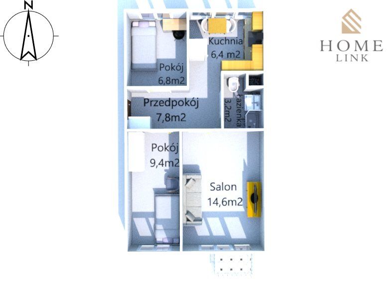 Mieszkanie 3-pokojowe Olsztyn Kormoran, ul. Dworcowa. Zdjęcie 5