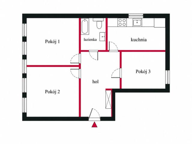 Mieszkanie 3-pokojowe Olsztyn, ul. Grunwaldzka. Zdjęcie 9