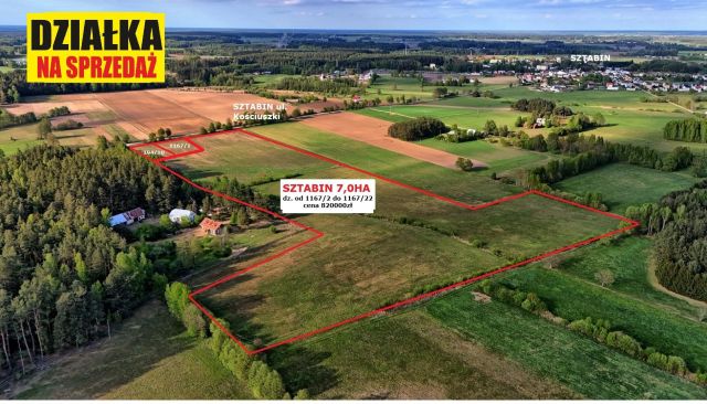 Działka rolna Sztabin, ul. Kościuszki. Zdjęcie 1