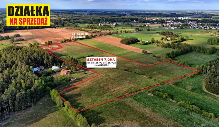 Działka rolna Sztabin, ul. Kościuszki