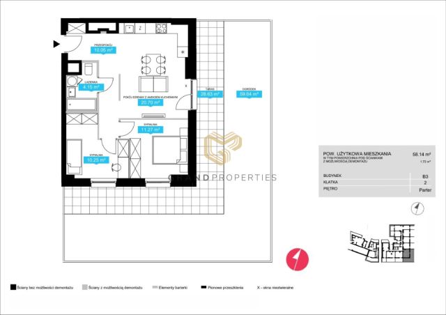 Mieszkanie 3-pokojowe Warszawa Wola, ul. Juliana Konstantego Ordona. Zdjęcie 1