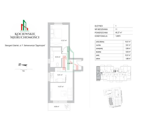 Mieszkanie 2-pokojowe Starogard Gdański. Zdjęcie 15