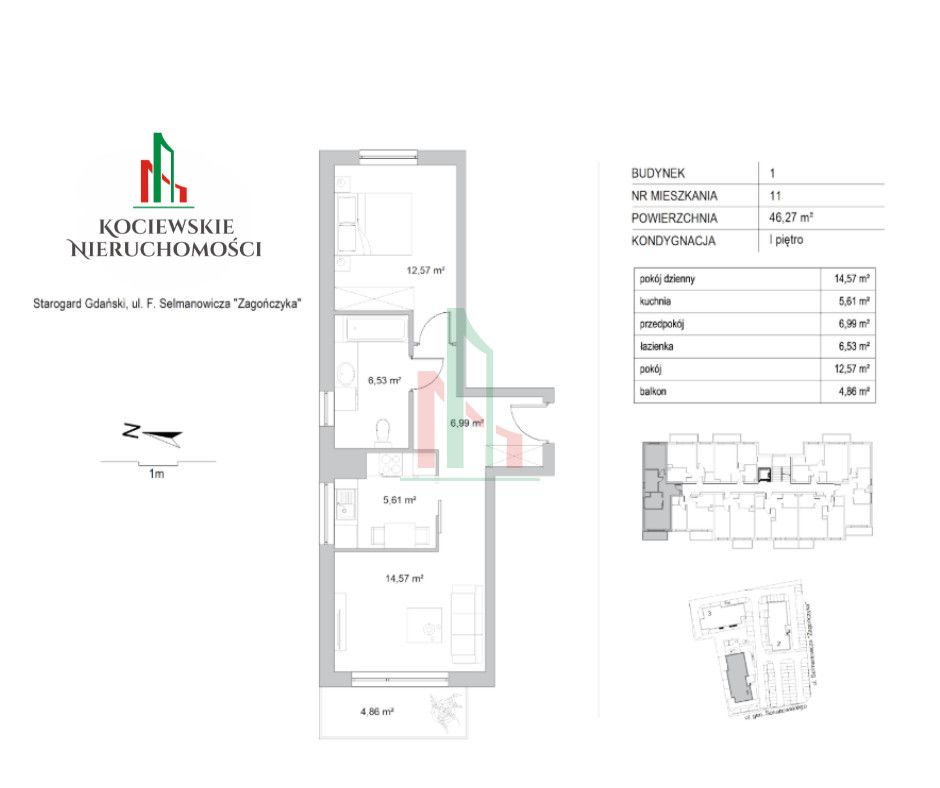 Mieszkanie 2-pokojowe Starogard Gdański. Zdjęcie 15