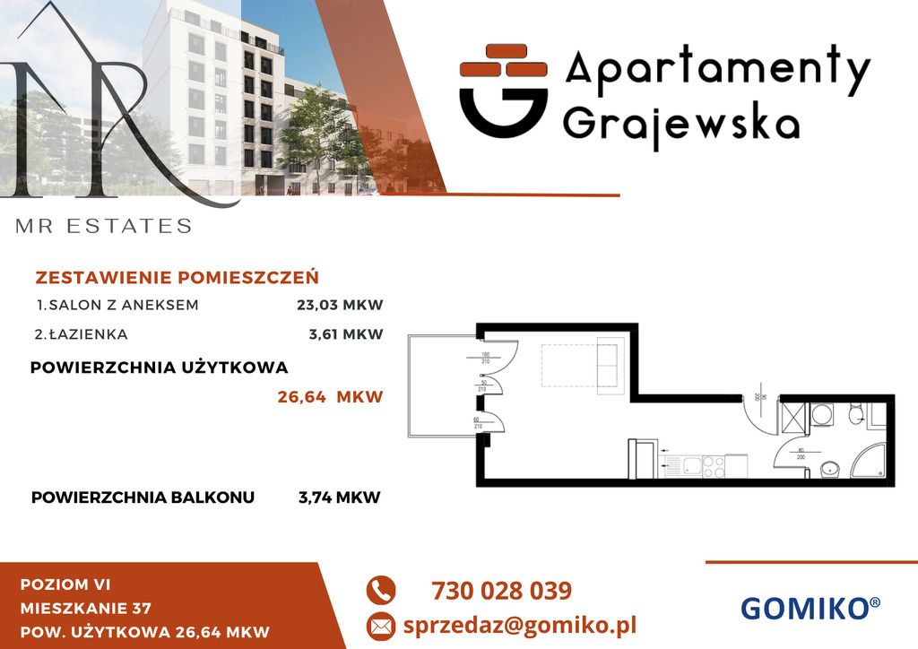 Mieszkanie 1-pokojowe Warszawa Praga-Północ, ul. Grajewska. Zdjęcie 3