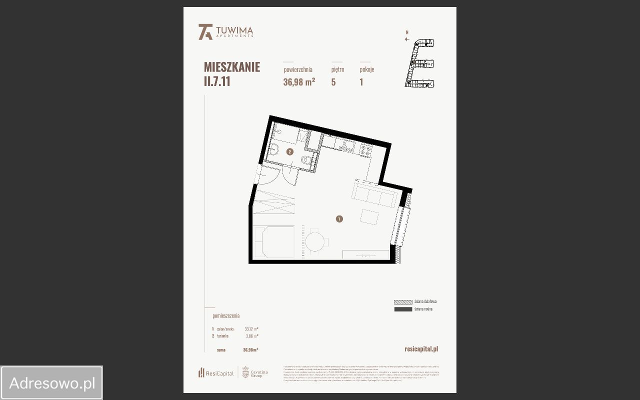Mieszkanie 1-pokojowe Łódź Widzew, ul. Juliana Tuwima. Zdjęcie 7