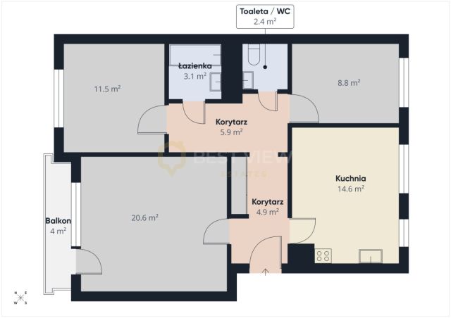 Mieszkanie 3-pokojowe Warszawa Ochota, ul. Karola Dickensa. Zdjęcie 14