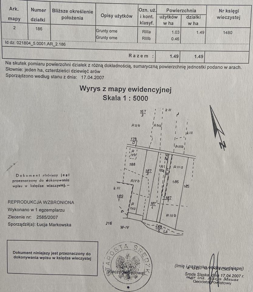 Działka rolna Brodno. Zdjęcie 2