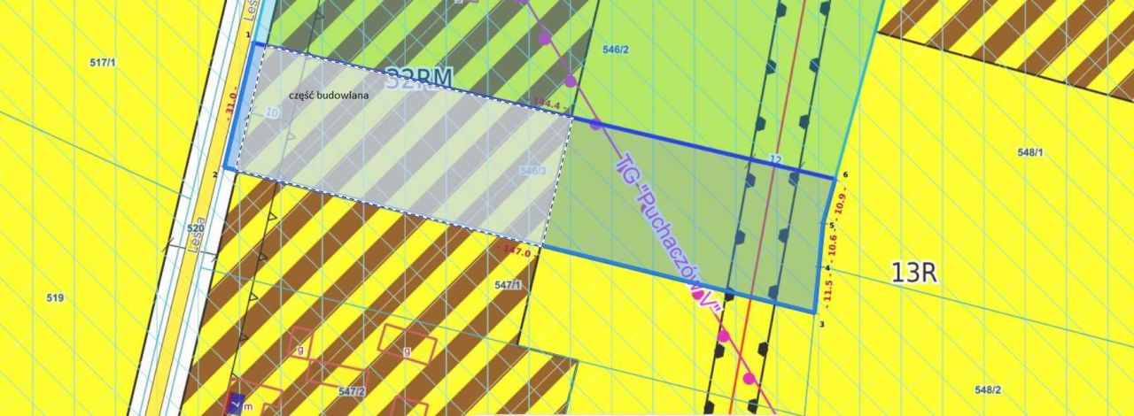 Działka rolno-budowlana Cyców, ul. Leśna. Zdjęcie 5