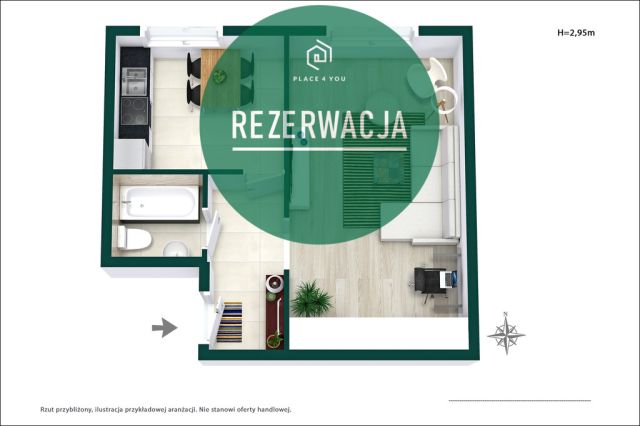 Mieszkanie 1-pokojowe Warszawa Mokotów, ul. Antoniego Józefa Madalińskiego. Zdjęcie 2