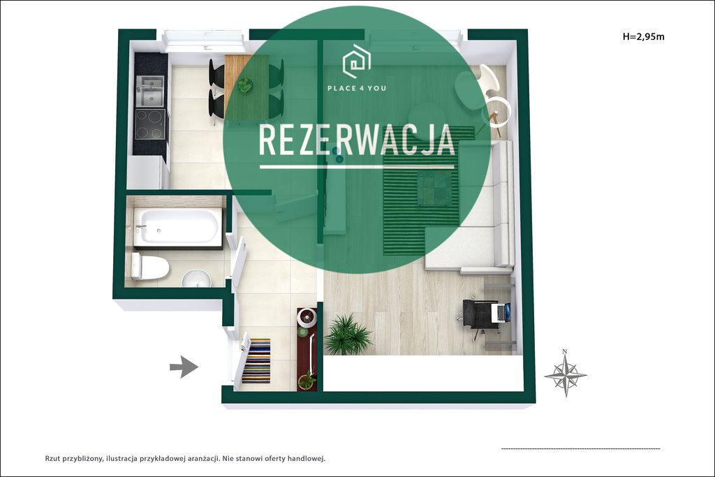 Mieszkanie 1-pokojowe Warszawa Mokotów, ul. Antoniego Józefa Madalińskiego. Zdjęcie 2