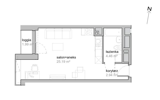 Mieszkanie 1-pokojowe Wrocław Tarnogaj, ul. Piękna. Zdjęcie 7