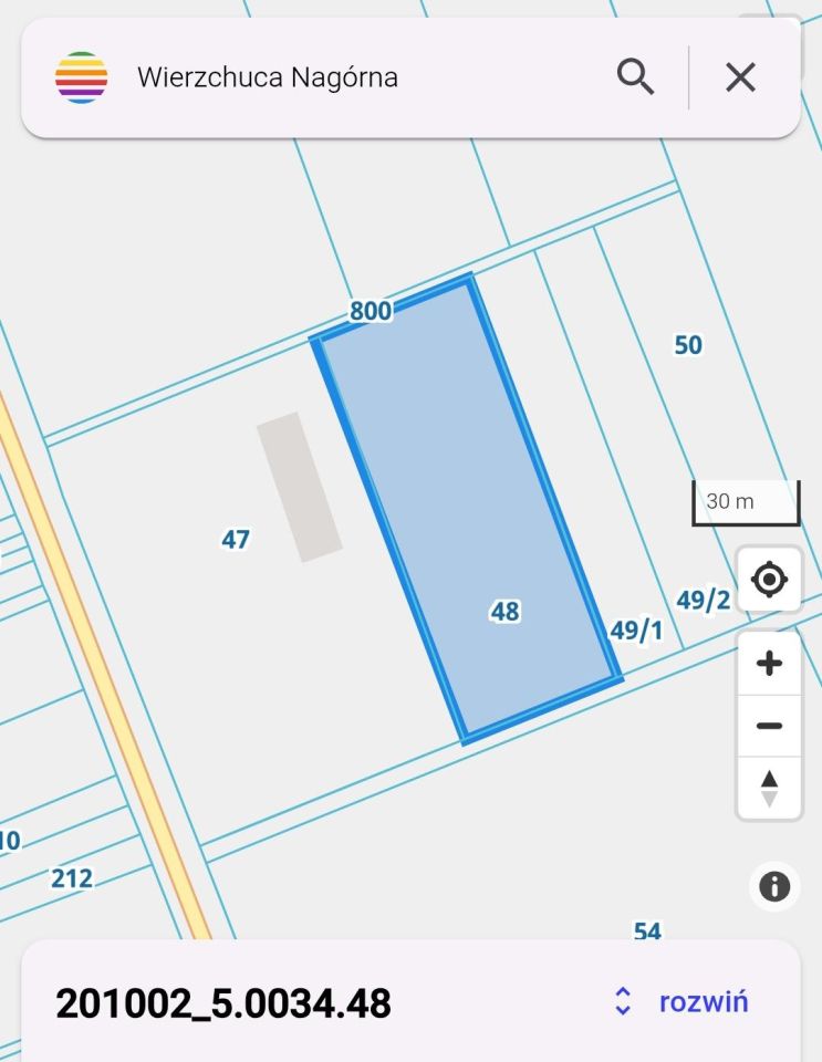 Działka rolna Wierzchuca Nagórna. Zdjęcie 2