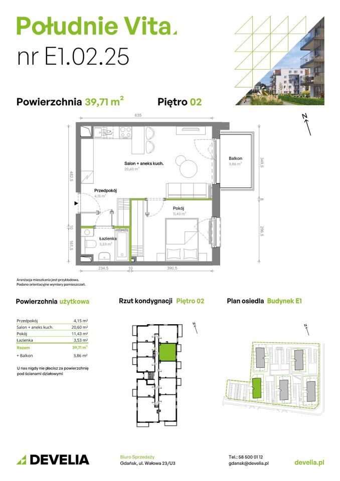 Mieszkanie 2-pokojowe Gdańsk Orunia Górna, ul. Kazimierza Wielkiego. Zdjęcie 7