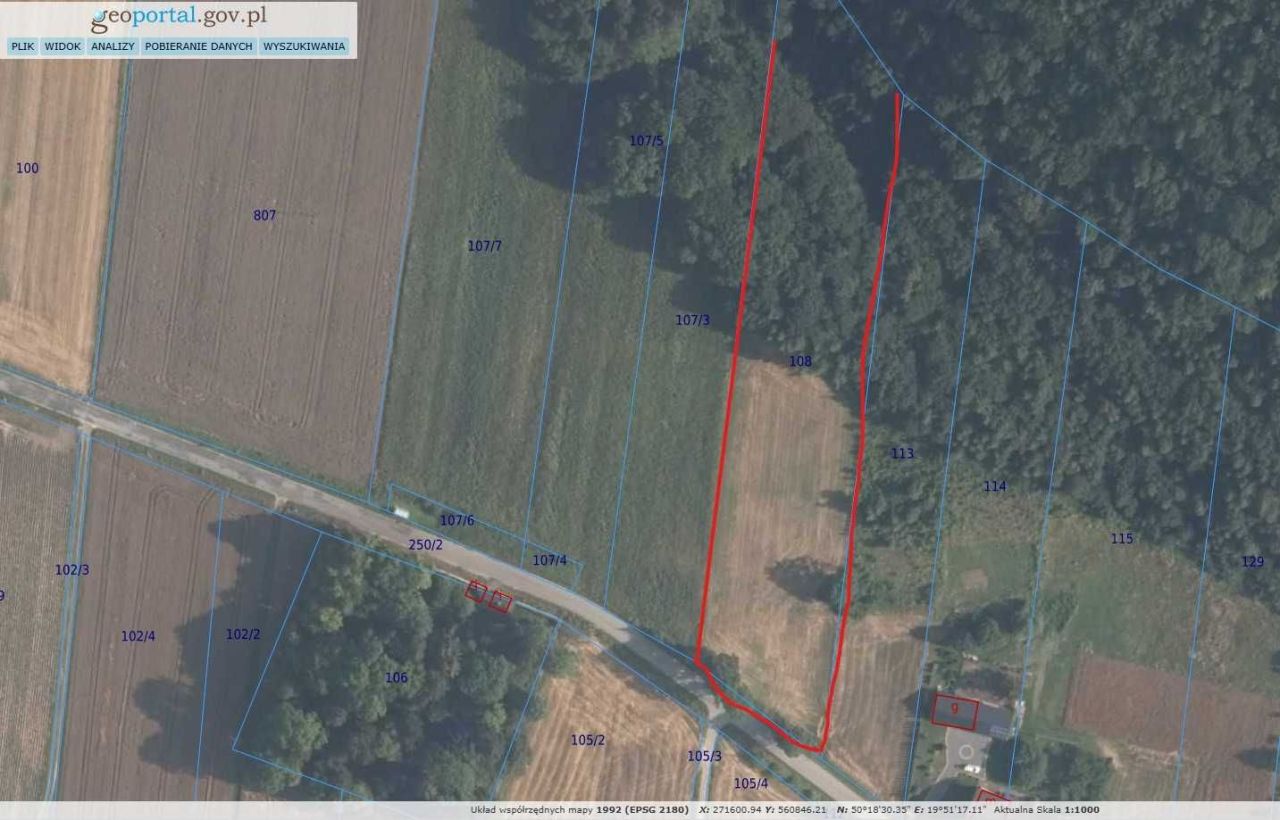 Działka rolno-budowlana Imbramowice. Zdjęcie 5
