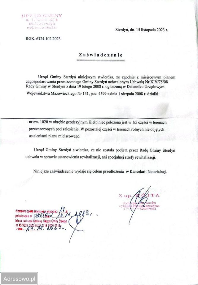 Działka rolno-budowlana Kiełpiniec. Zdjęcie 6