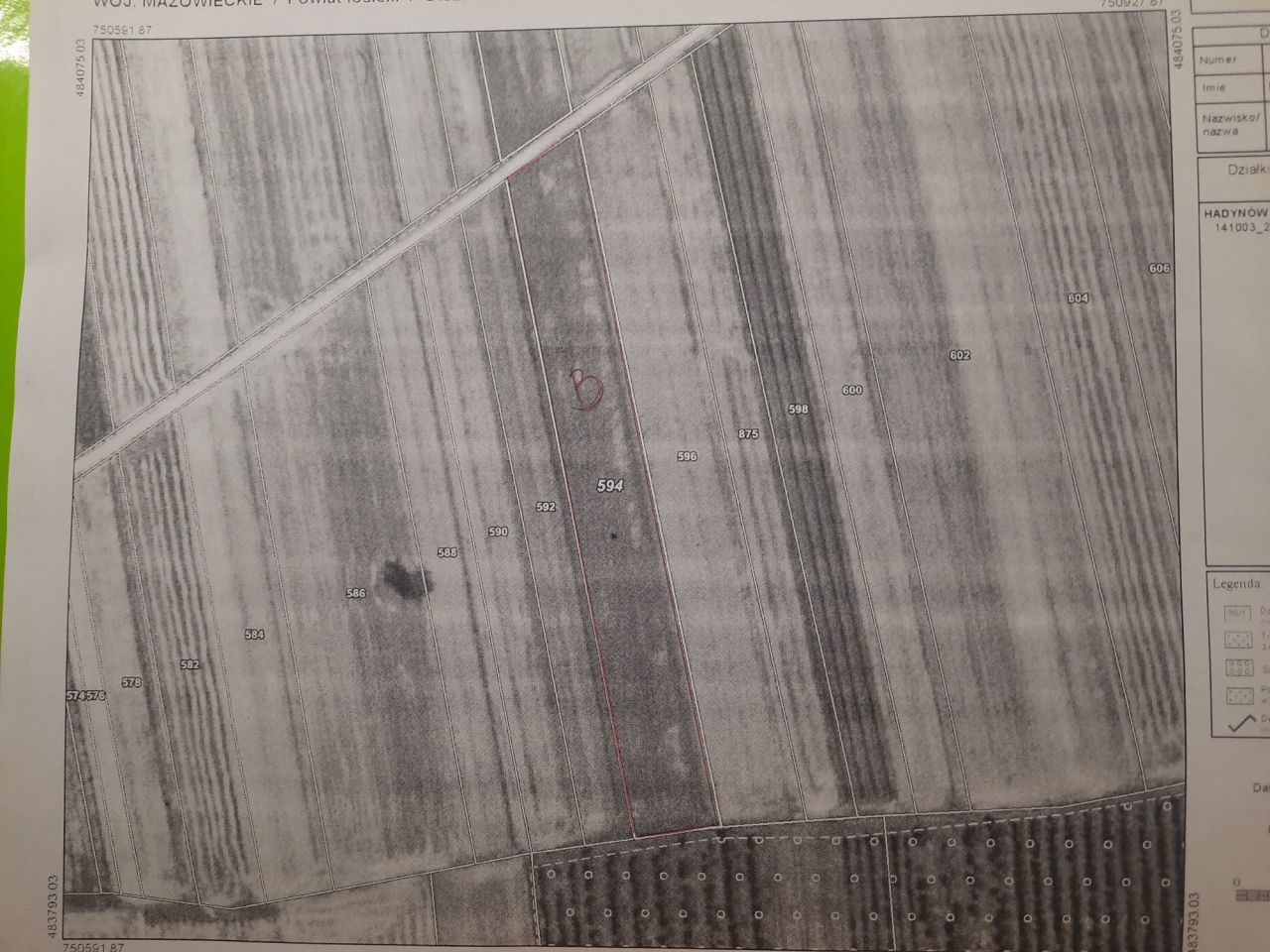 Działka rolna Hadynów. Zdjęcie 2