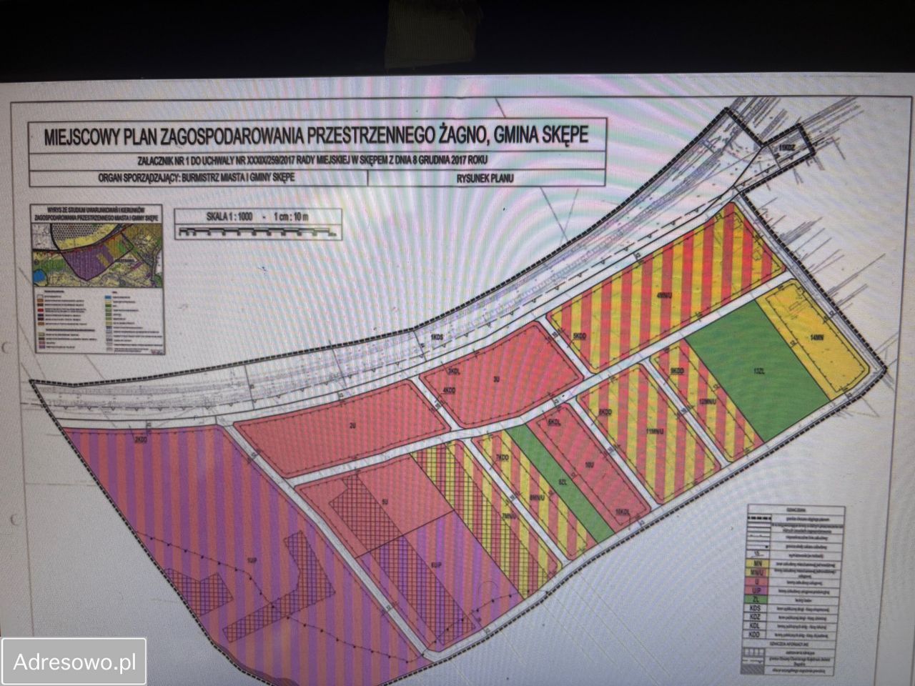 Działka inwestycyjna Skępe