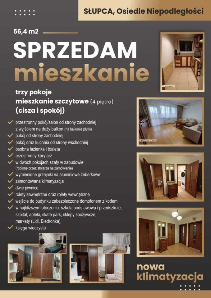 Mieszkanie 3-pokojowe Słupca. Zdjęcie 3