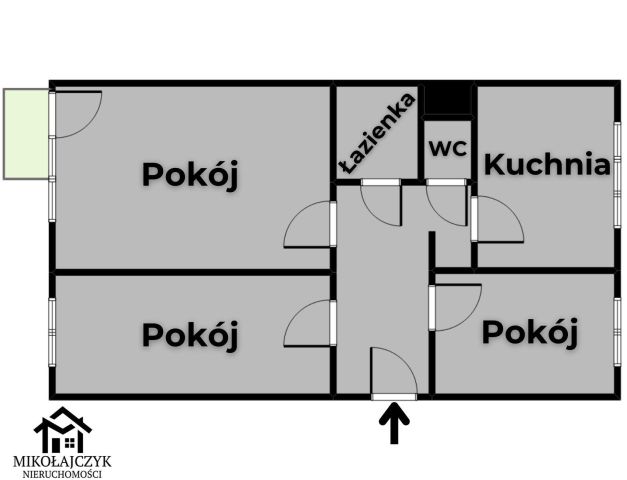 Mieszkanie 3-pokojowe Bartoszyce, ul. Andrzeja Witolda Wajdy. Zdjęcie 13