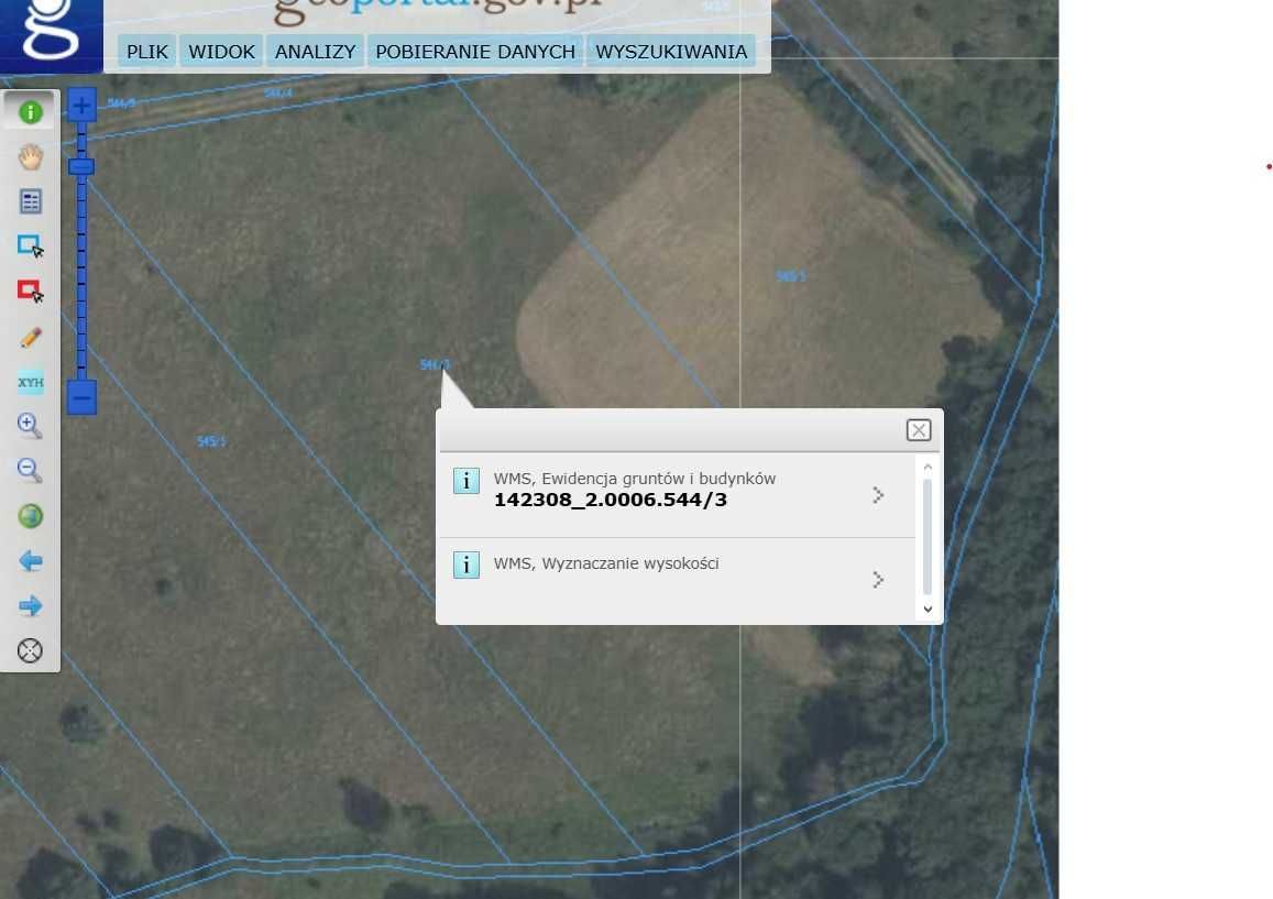 Działka rolna Kłudno