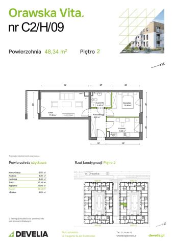 Mieszkanie 2-pokojowe Wrocław Ołtaszyn, ul. Orawska. Zdjęcie 8