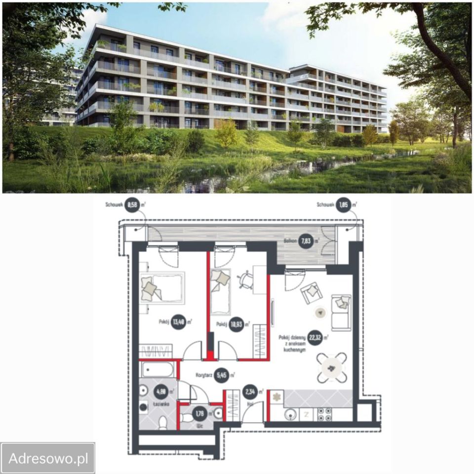 Mieszkanie 3-pokojowe Warszawa Praga-Południe, ul. Kokoryczki. Zdjęcie 20