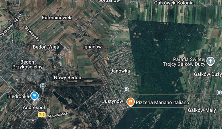 Działka budowlana Justynów, ul. Bedońska