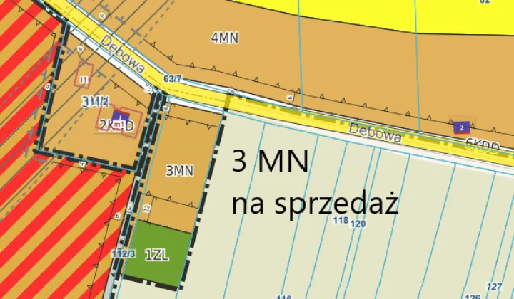 Działka budowlana Powązki, ul. Dębowa