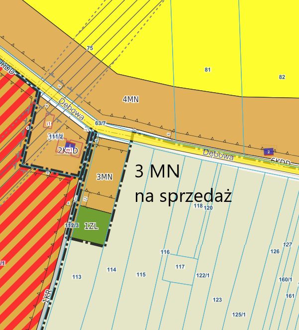 Działka budowlana Powązki, ul. Dębowa