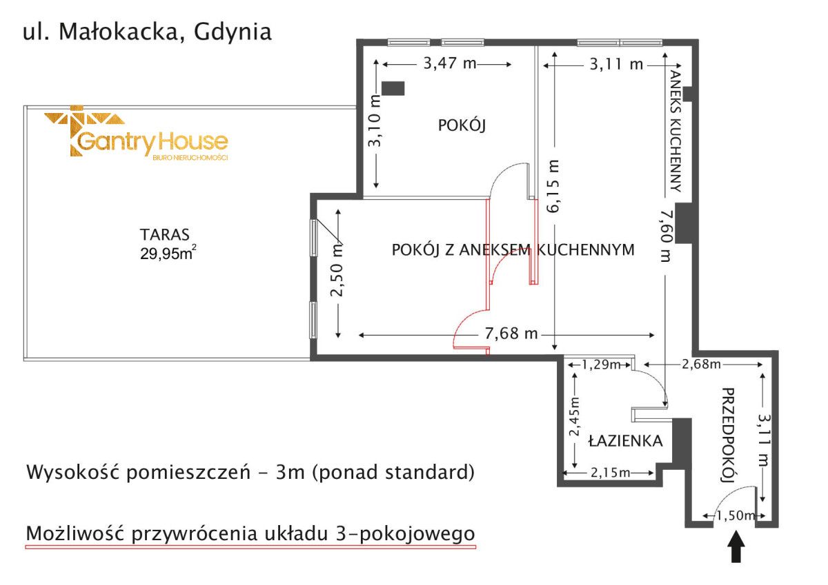 Mieszkanie 2-pokojowe Gdynia Witomino, ul. Małokacka. Zdjęcie 16