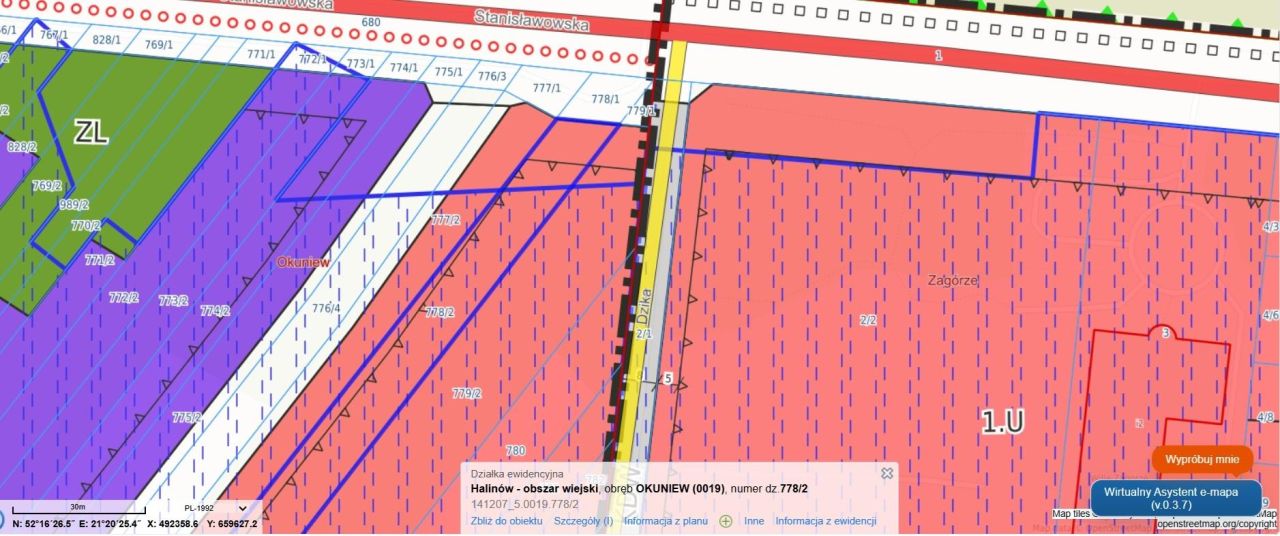 Działka inwestycyjna Okuniew, DW 637. Zdjęcie 5