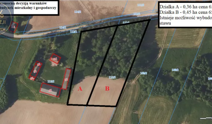 Działka budowlana Krejwiany