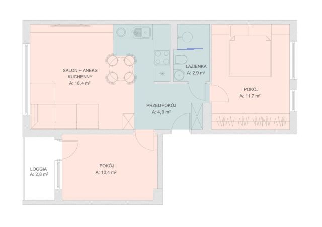 Mieszkanie 3-pokojowe Warszawa Mokotów, ul. Konstancińska. Zdjęcie 20
