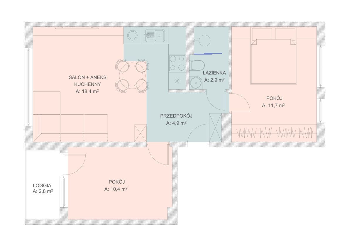 Mieszkanie 3-pokojowe Warszawa Mokotów, ul. Konstancińska. Zdjęcie 20