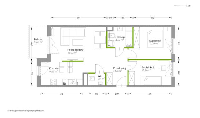 Mieszkanie 3-pokojowe Kraków Czyżyny, ul. Romana Ciesielskiego. Zdjęcie 18