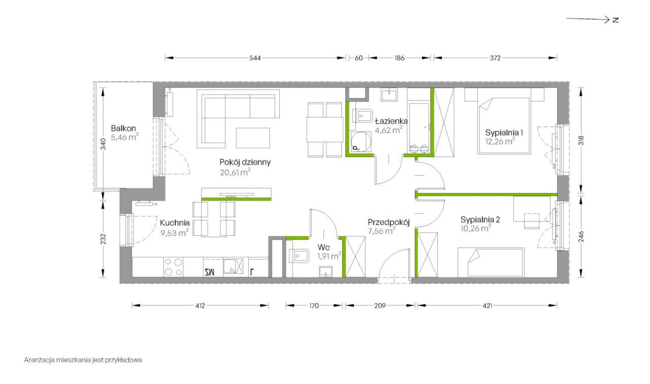 Mieszkanie 3-pokojowe Kraków Czyżyny, ul. Romana Ciesielskiego. Zdjęcie 18