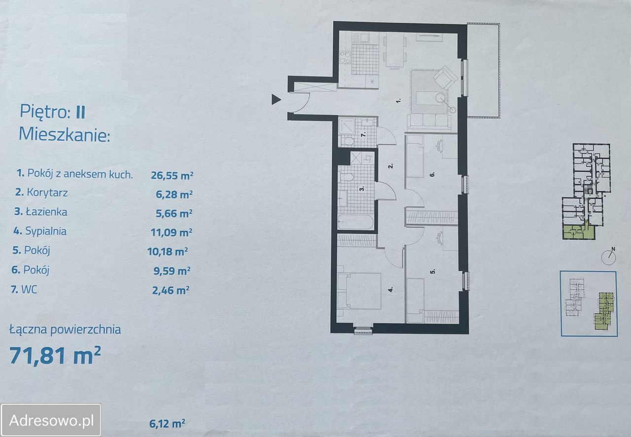 Mieszkanie 4-pokojowe Gliwice Zatorze. Zdjęcie 19