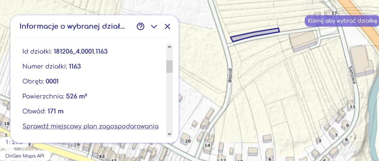 Działka leśna Rudnik nad Sanem, ul. Sandomierska