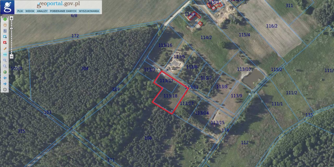 Działka budowlana Brzezinka. Zdjęcie 2