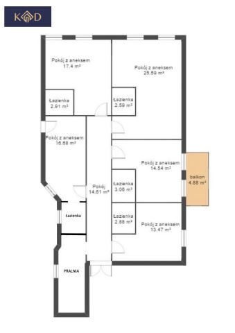 Mieszkanie 5-pokojowe Poznań Łazarz, ul. Śniadeckich. Zdjęcie 17