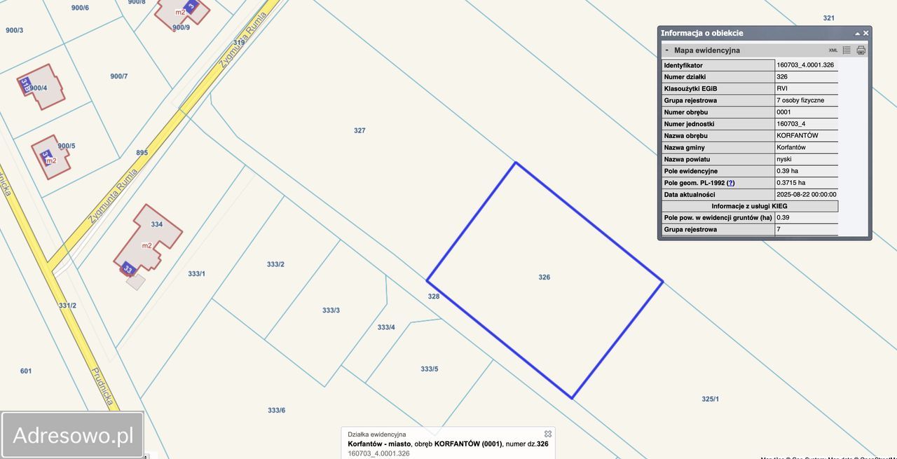 Działka budowlana Korfantów. Zdjęcie 4