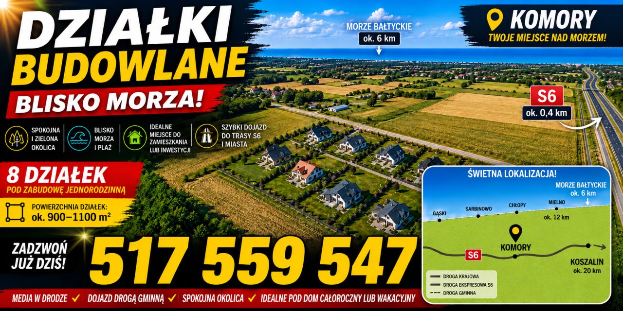 Działka budowlana Komory. Zdjęcie 2
