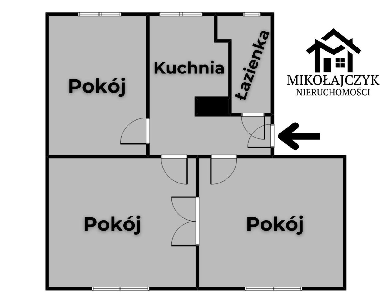 Mieszkanie 3-pokojowe Bartoszyce, ul. Mickiewicza. Zdjęcie 12