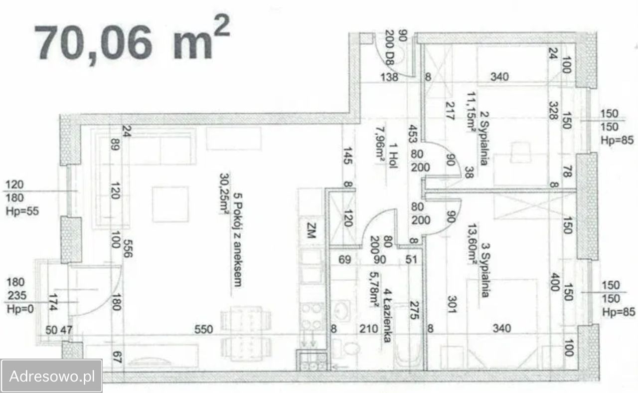 Mieszkanie 3-pokojowe Olsztyn Śródmieście, ul. Dąbrowszczaków. Zdjęcie 5