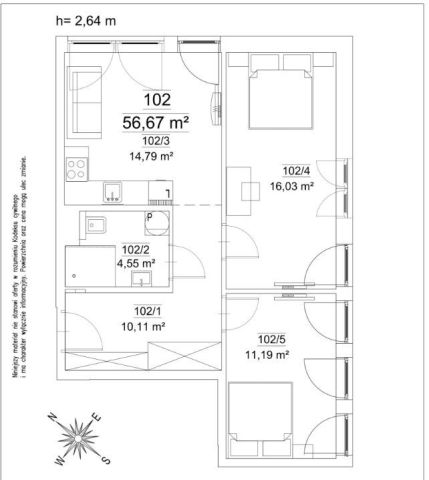 Mieszkanie 3-pokojowe Kraków Nowa Huta, os. Zgody. Zdjęcie 22