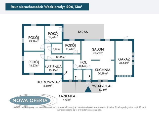 dom wolnostojący, 5 pokoi Wodzierady. Zdjęcie 14