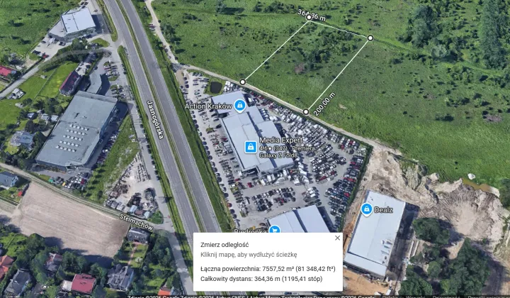 Działka budowlana Kraków Bronowice Wielkie, ul. Jasnogórska